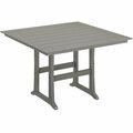 Polywood Farmhouse Trestle 59'' Slate Grey Bar Height Table 633PLB85T1GY